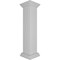 Ekena Millwork 8"W x 40"H Corner Newel Post with Panel, Flat Capital, & Base Trim (Installation kit included) NWL08X40CPF0B0 - alternate 7